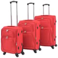 vidaXL Resväskor 3 st röd soft case Röd