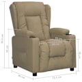 Miniatyrbild 8 av 8: vidaXL Reclinerfåtölj cappuccino konstläder Brun