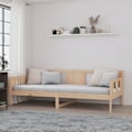 Miniatyrbild 1 av 10: vidaXL Dagbädd massiv furu 80x200 cm Brun