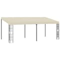 vidaXL Väggmonterad paviljong 3x6 m gräddvit tyg Creme