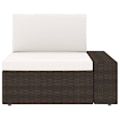 Miniatyrbild 4 av 10: vidaXL Modulsoffa 2-sits konstrotting brun Brun