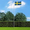 vidaXL Sveriges flagga 90x150 cm Flerfärgsdesign