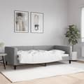 vidaXL Dagbädd ljusgrå 100x200 cm tyg Grå