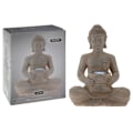 Miniatyrbild 2 av 2: ProGarden Solcellslampa konstgjord sten Buddha Brun