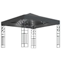Miniatyrbild 2 av 9: vidaXL Paviljong med ljusslinga LED 3x3 m antracit Antracit