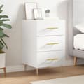 vidaXL Sängbord vit 40x40x66 cm konstruerat trä Vit