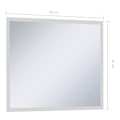 Miniatyrbild 8 av 8: vidaXL Badrumsspegel LED med touch-sensor 60x50 cm Silver