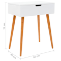 Miniatyrbild 9 av 10: vidaXL Sminkbord med spegel MDF 60x40x75 cm Vit