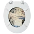 Miniatyrbild 6 av 9: vidaXL Toalettsitsar med lock 2 st MDF strand multifärg