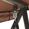 Miniatyrbild 5 av 6: vidaXL Hammock med tak kaffebrun Brun