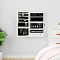 Miniatyrbild 10 av 10: vidaXL Spegelskåp med LED-lampor väggmonterat vit Vit