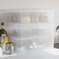 vidaXL Plastlådor 3 st 25 L stapelbara Transparent
