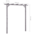 Miniatyrbild 5 av 5: vidaXL Pergola grå 200x40x205 cm impregnerad furu grå
