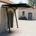 Miniatyrbild 1 av 10: vidaXL Markis med stolpar automatiskt infällbar 3,5x2,5 m antracit Antracit