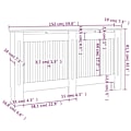 Miniatyrbild 5 av 5: vidaXL Dekorativt elementskydd i MDF 152 cm vit Vit