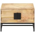 vidaXL Soffbord 67x67x45 cm massivt mangoträ Brun