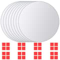 vidaXL Spegelplattor 8 st rund spegelglas Silver