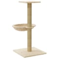 Miniatyrbild 6 av 9: vidaXL Klösträd med klöspelare sisal gräddvit 74 cm Kräm