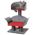 Miniatyrbild 3 av 5: Kerbl Katt klösträd Lounge Deluxe grå och röd 81548 grå
