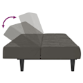 Miniatyrbild 8 av 11: vidaXL Bäddsoffa 2-sits mörkgrå sammet grå
