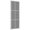 vidaXL Innerdörr 76x201,5 cm vit ESG-glas och aluminium Vit