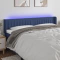 vidaXL Sänggavel LED blå 183x16x78/88 cm tyg Blå