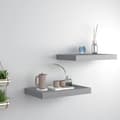 vidaXL Svävande vägghyllor 2 st grå 40x23x3,8 cm MDF grå