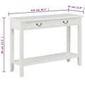 Miniatyrbild 8 av 8: vidaXL Avlastningsbord vit 110x35x80 cm trä Vit