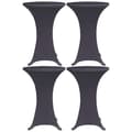 vidaXL Bordsöverdrag 4 st 80 cm stretch antracit Antracit