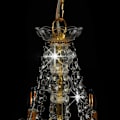 Miniatyrbild 5 av 7: vidaXL Takkrona med pärlor guld 12 x E14-glödlampor Guld