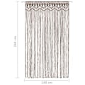 Miniatyrbild 5 av 5: vidaXL Gardin makramé taupe 140x240 cm bomull Taupe