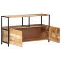 vidaXL Skänk 110x35x65 cm massivt mangoträ Brun
