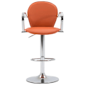 Miniatyrbild 4 av 10: vidaXL Barstolar med armstöd 2 st orange konstläder Orange