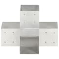 vidaXL Stolpbeslag X-form galvaniserad metall 101x101 mm Silver
