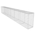 vidaXL Gabionmur med lock galvaniserat stål 600x50x100 cm Silver