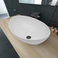 vidaXL Handfat ovalt 40 x 33 cm keramisk vit Vit