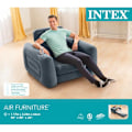 Miniatyrbild 6 av 6: INTEX Utdragbar fåtölj 117x224x66 cm mörkgrå Grå