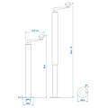 Miniatyrbild 5 av 5: ProPlus Justerbart Släpställ D48 mm 40-65 cm 341517 Svart