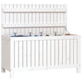 Miniatyrbild 4 av 10: vidaXL Dynbox svart 115x49x60 cm massiv furu Vit