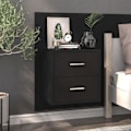 Miniatyrbild 1 av 8: vidaXL Väggmonterat sängbord svart Svart