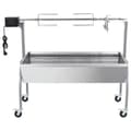 vidaXL Kolgrill med rotisserie Silver