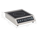 Miniatyrbild 6 av 6: vidaXL Induktionsplatta med touch-display 3500 W Silver