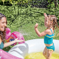 Miniatyrbild 3 av 4: INTEX Barnpool enhörning med vattenspridare 272x193x104 cm Flerfärgsdesign