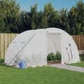 vidaXL Växthus med stålram vit 8 m² 4x2x2 m Vit