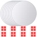 vidaXL Spegelplattor 16 st runt glas Silver