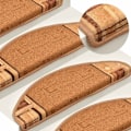 Miniatyrbild 5 av 8: vidaXL Trappstegsmattor självhäftande 5 st 65x21x4 cm beige Beige