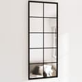 vidaXL Väggspeglar 2 st svart 100x40 cm metall art