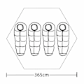 Miniatyrbild 7 av 7: vidaXL 4-mannatält grå grå