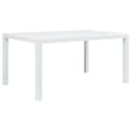 vidaXL Trädgårdsbord vit 150x90x72 cm konstrotting Vit