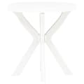 vidaXL Cafébord vit Ø70 cm plast Vit